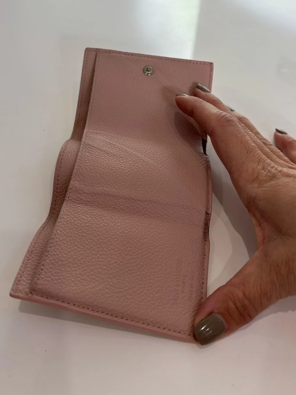 Saint Laurent YSL Blush Pink Leather Small Wallet Snap Closure Compact Mini Coin - Picture 8 of 11